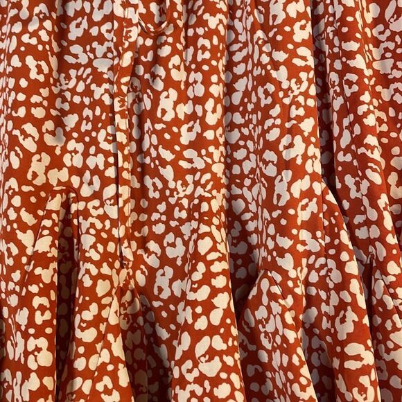 Rust Orange Leopard Print Skirt - Picture 3 of 12